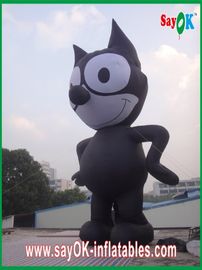 Blow Up Cartoon Characters Inflatable Black Cat / Strong Oxford Cloth Inflatable Animal Cartoon Height 8 মিটার উঁচুতে উড়ন্ত কালো বিড়াল