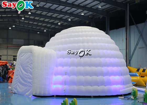Inflatable Igloo Tent Pure White LED Inflatable Tent Lighting Round Dome For Disco Party Events Inflatable Air Tent ডিস্কো পার্টি ইভেন্টের জন্য ইনফ্ল্যাটেবল এয়ার টেন্ট