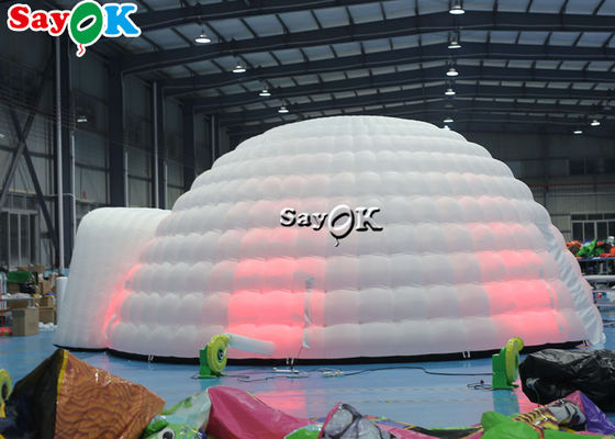 Inflatable Igloo Tent Pure White LED Inflatable Tent Lighting Round Dome For Disco Party Events Inflatable Air Tent ডিস্কো পার্টি ইভেন্টের জন্য ইনফ্ল্যাটেবল এয়ার টেন্ট