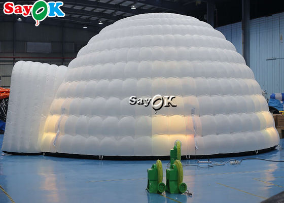 Inflatable Igloo Tent Pure White LED Inflatable Tent Lighting Round Dome For Disco Party Events Inflatable Air Tent ডিস্কো পার্টি ইভেন্টের জন্য ইনফ্ল্যাটেবল এয়ার টেন্ট