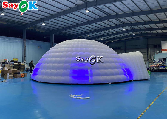 Inflatable Igloo Tent Pure White LED Inflatable Tent Lighting Round Dome For Disco Party Events Inflatable Air Tent ডিস্কো পার্টি ইভেন্টের জন্য ইনফ্ল্যাটেবল এয়ার টেন্ট