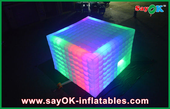 ইনফ্ল্যাটেবল হাউস টেন্ট 210D নাইলন কাপড় দৈত্য রেইনবো লন উইন্ডো / দরজা সঙ্গে Led ইনফ্ল্যাটেবল টেন্ট