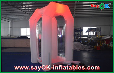 Inflatable পার্টি সজ্জা টেকসই বিবাহের সাদা ইনফ্ল্যাটেবল মানি বুথ LED লাইট সহ