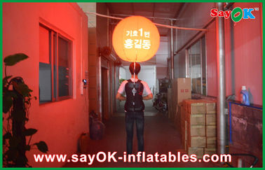 Orange বড় হাঁটা ব্যাকপ্যাক বল Inflatable সজ্জা Janpanese লোগো সঙ্গে