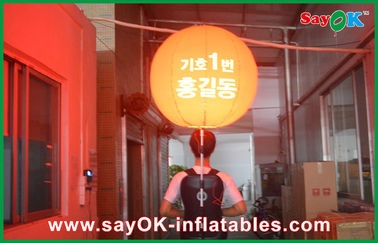 Orange বড় হাঁটা ব্যাকপ্যাক বল Inflatable সজ্জা Janpanese লোগো সঙ্গে