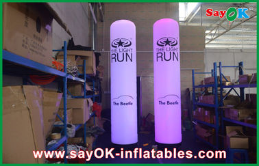 হোয়াইট অক্সফোর্ড কাপড় Inflatable স্তম্ভ বিবাহের সজ্জা জন্য 2m / 2.5m / 3m