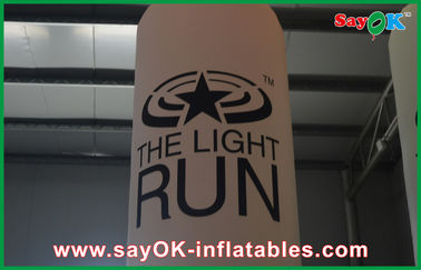 নেতৃত্বে Coloum Inflatable আলোর অলংকরণ হলুদ Inflatable স্তম্ভ