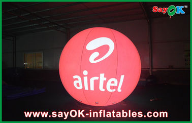 বহিরঙ্গন লাল নীচে LED Inflatable হিলিয়াম বেলন 0.18 মিমি পিভিসি
