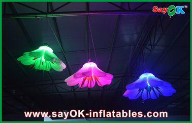 বেগুনি / সবুজ GIant Inflatable আলোর অলংকরণ নেতৃত্বে Inflatable আলোর ফুল