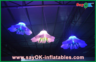 বেগুনি / সবুজ GIant Inflatable আলোর অলংকরণ নেতৃত্বে Inflatable আলোর ফুল