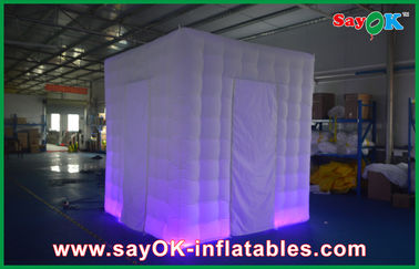 Inflatable পার্টি সজ্জা 2 দরজা বিবাহের ইনফ্ল্যাটেবল বিজ্ঞাপন পণ্য LED আলো সঙ্গে ফোল্ডেবল ফটো বুথ