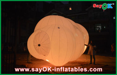 12m দীর্ঘ দৈত্য Inflatable বেলুন ইভেন্টের জন্য 0.2 মিমি পিভিসি সঙ্গে হিলিয়াম মেঘ LED