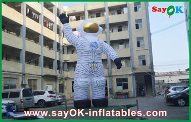 বিজ্ঞাপন জন্য 4m অক্সফোর্ড কাপড় বহিরঙ্গন ছুটির Inflatables হোয়াইট Spaceman