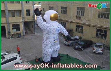 বিজ্ঞাপন জন্য 4m অক্সফোর্ড কাপড় বহিরঙ্গন ছুটির Inflatables হোয়াইট Spaceman