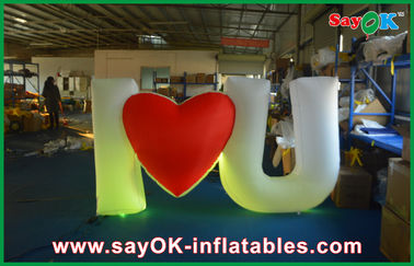 বিবাহের সজ্জা দৈত্য Inflatable অক্ষর সাদা LED জলরোধী