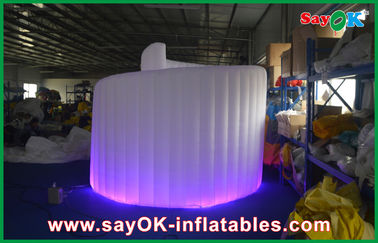 ফটো বুথ LED লাইট স্পাইরাল বিজ্ঞাপন Inflatable ফটোবুথ সাদা পোর্টেবল অক্সফোর্ড কাপড় সঙ্গে