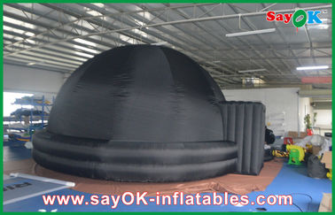 শিক্ষা মোবাইল প্ল্যাটিনামিয়াম Inflatable ব্ল্যাক এয়ার ডোম ব্যাসার্ধ 5m