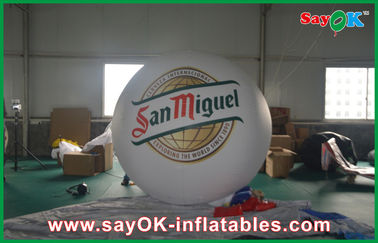বিজ্ঞাপন হোয়াইট 2 এম Inflatable বেলুন হিলিয়াম ব্লিম্প বার্বন 0.18 মিমি পিভিসি