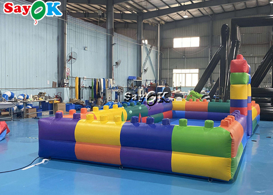 বড় inflatable খেলার মাঠ জলরোধী inflatable বাম্পার গাড়ী রঙিন বেড়া