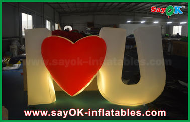 প্রস্তাবিত 16 বিভিন্ন রঙ সঙ্গে Inflatable আলোর অক্ষর প্রেম পার্টি সজ্জা LED
