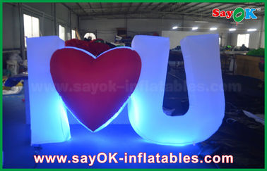 প্রস্তাবিত 16 বিভিন্ন রঙ সঙ্গে Inflatable আলোর অক্ষর প্রেম পার্টি সজ্জা LED