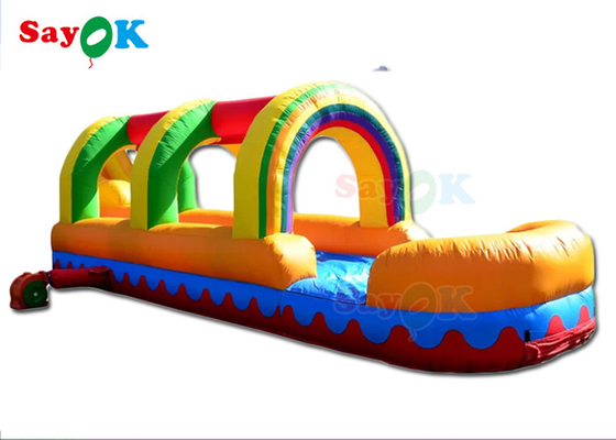 বাণিজ্যিক inflatable স্লাইড Bouncy Castle Rainbow Inflatable Water Slide পিভিসি ওয়াটার স্লাইড বিক্রয়