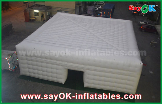 প্রোমোশনাল ইনফ্ল্যাটেবল ক্যাম্পিং কিউব তাঁবু ইভেন্ট পার্টি জন্য নেতৃত্বাধীন আলো সঙ্গে ইনফ্ল্যাটেবল হাউস তাঁবু