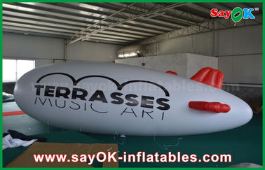 0.2 মিমি পিভিসি কাস্টম লোগো Inflatable হিলিয়াম বেলুন 5m হিলিয়াম ঝ্যাপেলিন এয়ার প্লেন