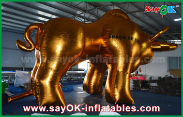 4m উচ্চতা স্বর্ণের বুল কাস্টম Inflatable পণ্য প্রোমোশনাল জন্য Inflatable আকার