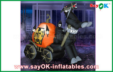 কালো অক্সফোর্ড কাপড় হ্যালোইন ইয়ার্ড Inflatable সজ্জা মোটরসাইকেল Inflatable আকার