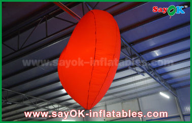 1.5 মিমি রোমান্টিক নেতৃত্বে আলোর রেড হার্ট বহিরঙ্গন Inflatable সজ্জা বিবাহের জন্য
