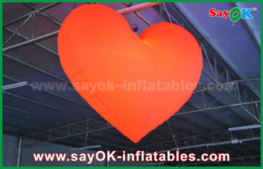 1.5 মিমি রোমান্টিক নেতৃত্বে আলোর রেড হার্ট বহিরঙ্গন Inflatable সজ্জা বিবাহের জন্য