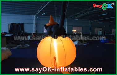 টেকসই হ্যালোইন Inflatable হলিডে সজ্জা নেতৃত্বাধীন আলোর সঙ্গে কুমড়ো কক্ষ