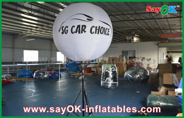 প্রিন্ট সঙ্গে 1.5 মি হোয়াইট লোহা Inflatable হালকা সজ্জা ত্রিপাদ স্থায়ী বেলুন