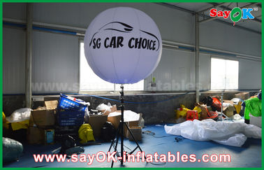 প্রিন্ট সঙ্গে 1.5 মি হোয়াইট লোহা Inflatable হালকা সজ্জা ত্রিপাদ স্থায়ী বেলুন