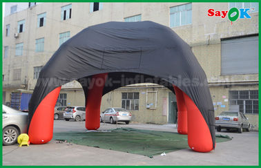 Inflatable Tent Dome Red/Black Spider Inflatable Dome Tent 4 Legs with Oxford Cloth Fire Retardant