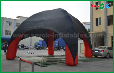 Inflatable Tent Dome Red/Black Spider Inflatable Dome Tent 4 Legs with Oxford Cloth Fire Retardant