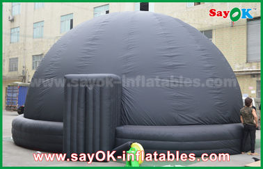6m DIA ব্ল্যাক মোবাইল Inflatable প্ল্যাটিনাইম ডোম প্রক্ষেপণ তন্দুর বায়ু ব্লোয়ার সঙ্গে
