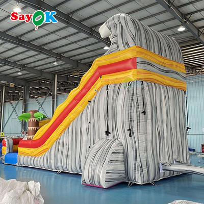 ভেজা শুকনো inflatable স্লাইড অগ্নি retardant inflatable bouncer স্লাইড 9x3.4x5.5m খেলার মাঠের জন্য