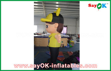 অক্সফোর্ড কাপড় Inflatable কার্টুন অক্ষর বিজ্ঞাপন জন্য হলুদ ছেলেদের শিশু