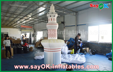 ইসলাম টাওয়ার কাস্টম হোয়াইট অক্সফোর্ড কাপড় দিয়ে Inflatable পণ্য, 3m উচ্চতা