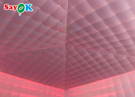 LED লাইট সহ বড় ইনফ্ল্যাটেবল তাঁবু বিশাল মোবাইল 8x8x4m বহিরঙ্গন ইনফ্ল্যাটেবল তাঁবু জলরোধী