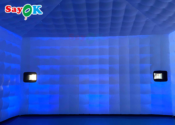 LED লাইট সহ বড় ইনফ্ল্যাটেবল তাঁবু বিশাল মোবাইল 8x8x4m বহিরঙ্গন ইনফ্ল্যাটেবল তাঁবু জলরোধী
