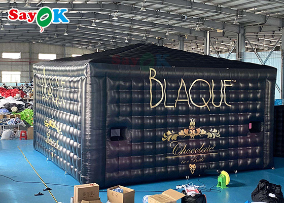 LED লাইট সহ বড় ইনফ্ল্যাটেবল তাঁবু বিশাল মোবাইল 8x8x4m বহিরঙ্গন ইনফ্ল্যাটেবল তাঁবু জলরোধী