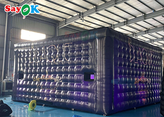 LED লাইট সহ বড় ইনফ্ল্যাটেবল তাঁবু বিশাল মোবাইল 8x8x4m বহিরঙ্গন ইনফ্ল্যাটেবল তাঁবু জলরোধী