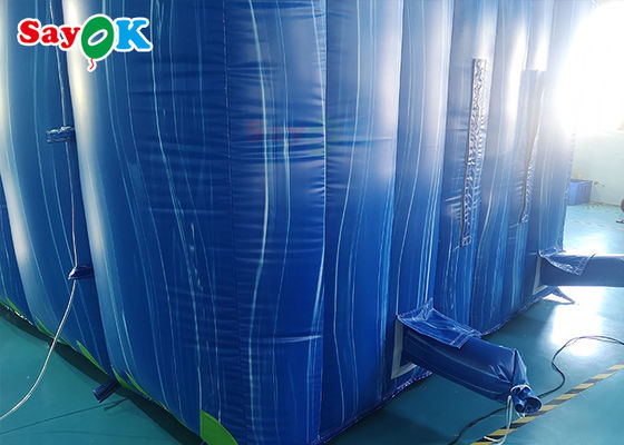 ইনফ্ল্যাটেবল ওয়াটার স্লাইড পার্ক আকর্ষণীয় জলরোধী বাণিজ্যিক ইনফ্ল্যাটেবল স্লাইড নারকেল গাছ থিম