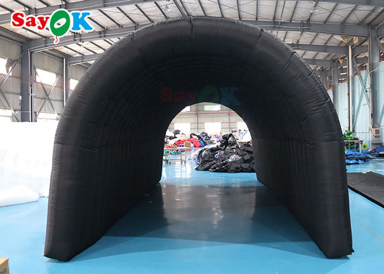 আউটডোর এয়ার টেন্ট 210 ডি অক্সফোর্ড কালো inflatable টানেল টেন্ট মাল্টি ফাংশন জন্য কার্যক্রম প্রদর্শনী
