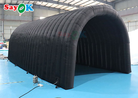 আউটডোর এয়ার টেন্ট 210 ডি অক্সফোর্ড কালো inflatable টানেল টেন্ট মাল্টি ফাংশন জন্য কার্যক্রম প্রদর্শনী