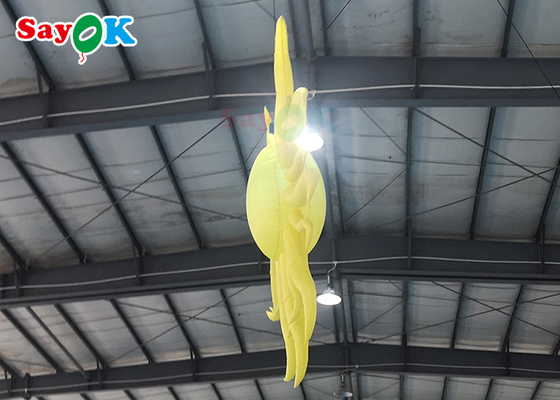 পোর্টেবল হলুদ Inflatable আলো সজ্জা সূর্য মডেল ঝুলন্ত