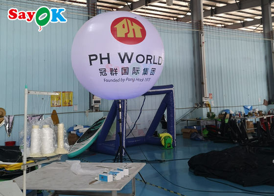 LED বন্ধনী মেঝে Inflatable বেলুন ইন্টারেক্টিভ ডেকোরেশন লাইট ইভেন্ট আলোকিত বল বিজ্ঞাপন